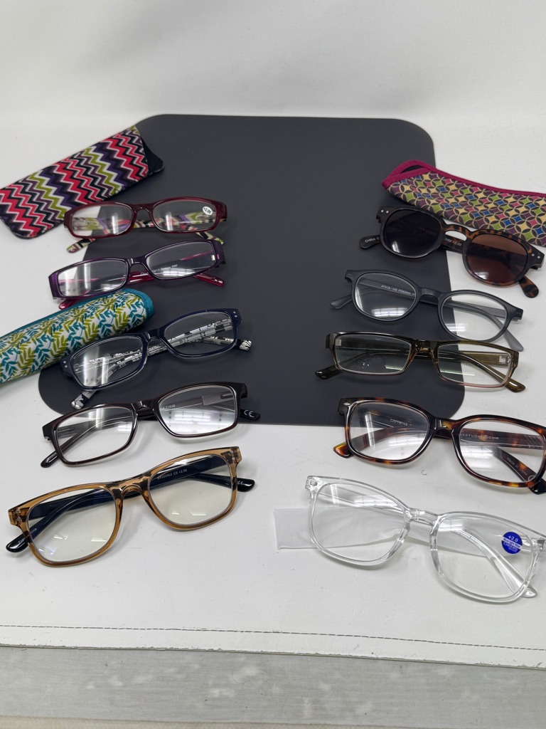 Reading Glasses Lot Of 10 Pcs With + 2.00 Magnification